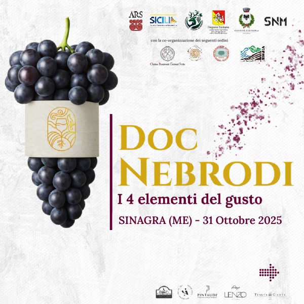 DOC NEBRODI. I quattro elementi del gusto. Sinagra (ME), 31 ottobre 2025 - ore 10.00